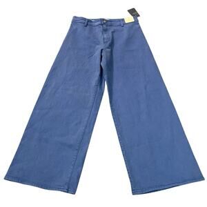Universal Thread Sailor Wide Leg Jeans 12 Ankle High Rise Periwinkle Blue Preppy
